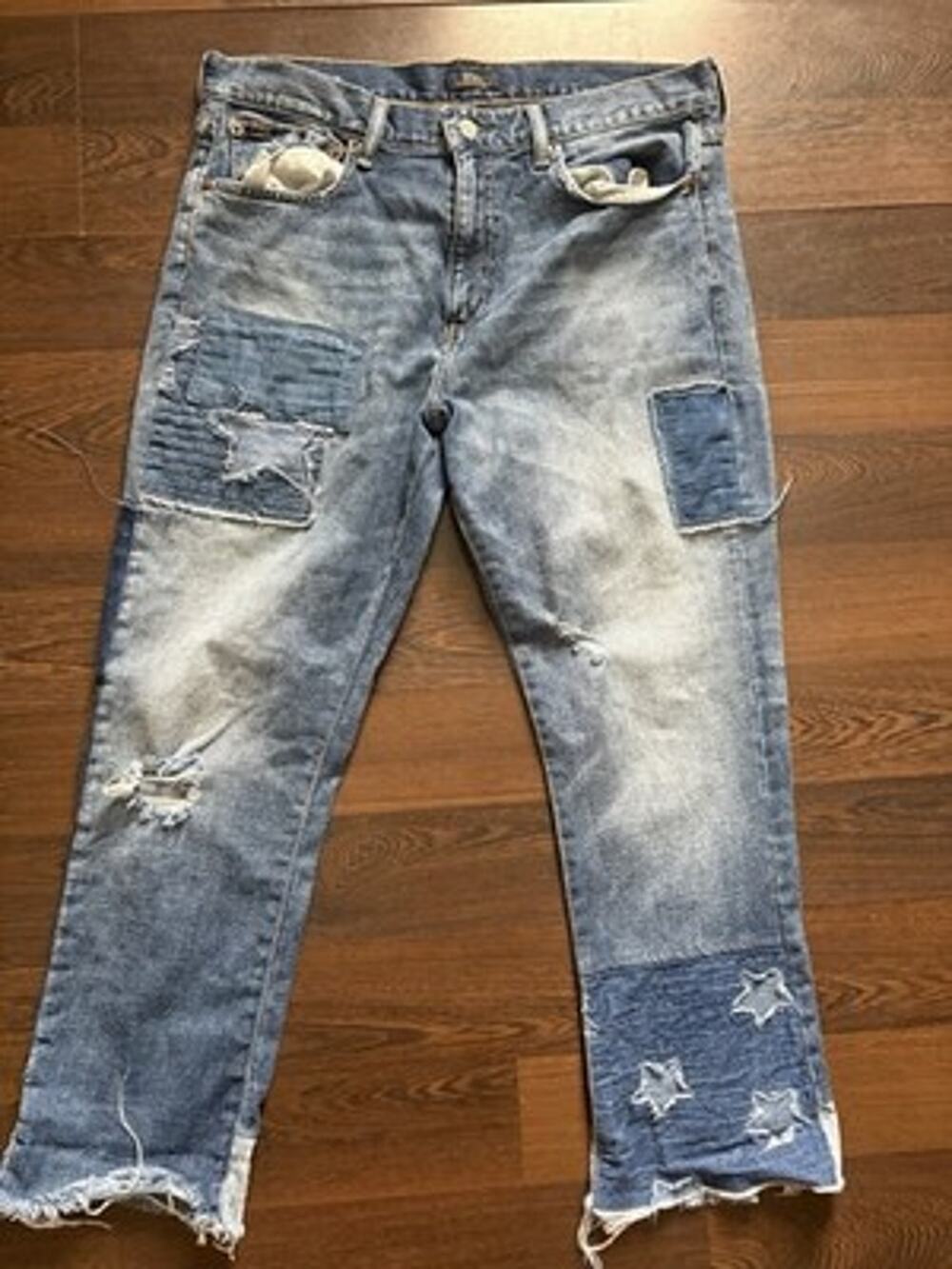 Polo Ralph Lauren Star Patchwork Avery Boyfriend Jeans 33in